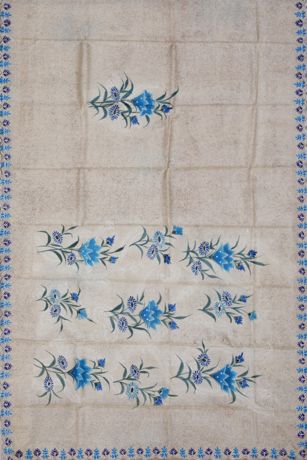 Image of Tussar Silk Printed Flower Saree