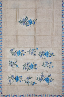 Collection of Tussar Silk Printed Flower Saree in a gallery layout