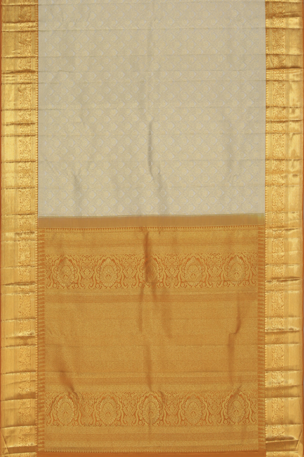 Collection of Kanchipattu Brocade Off-White Saree in a gallery layout