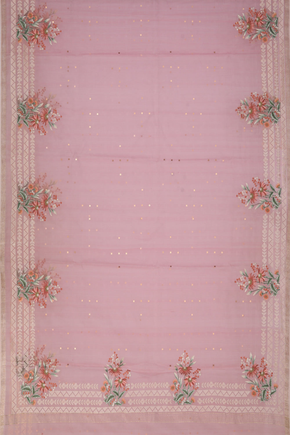 Collection of Kora Silk Pink Saree in a gallery layout