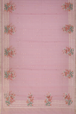 Collection of Kora Silk Pink Saree in a gallery layout