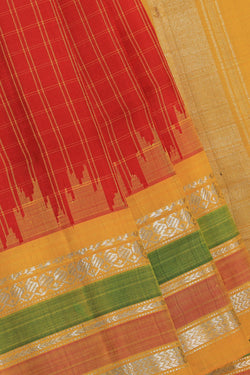 Image of Gadwal Red Saree