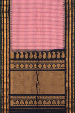 Image of Gadwal Silk Pink Saree