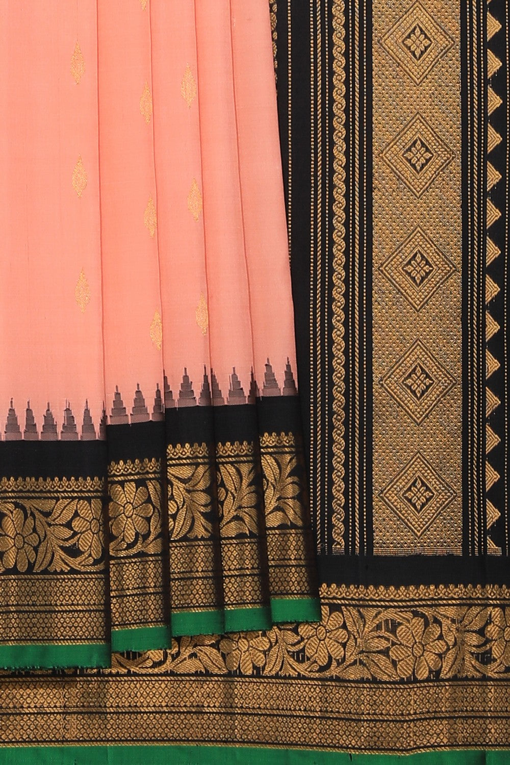 Image of Gadwal Silk Pink Saree