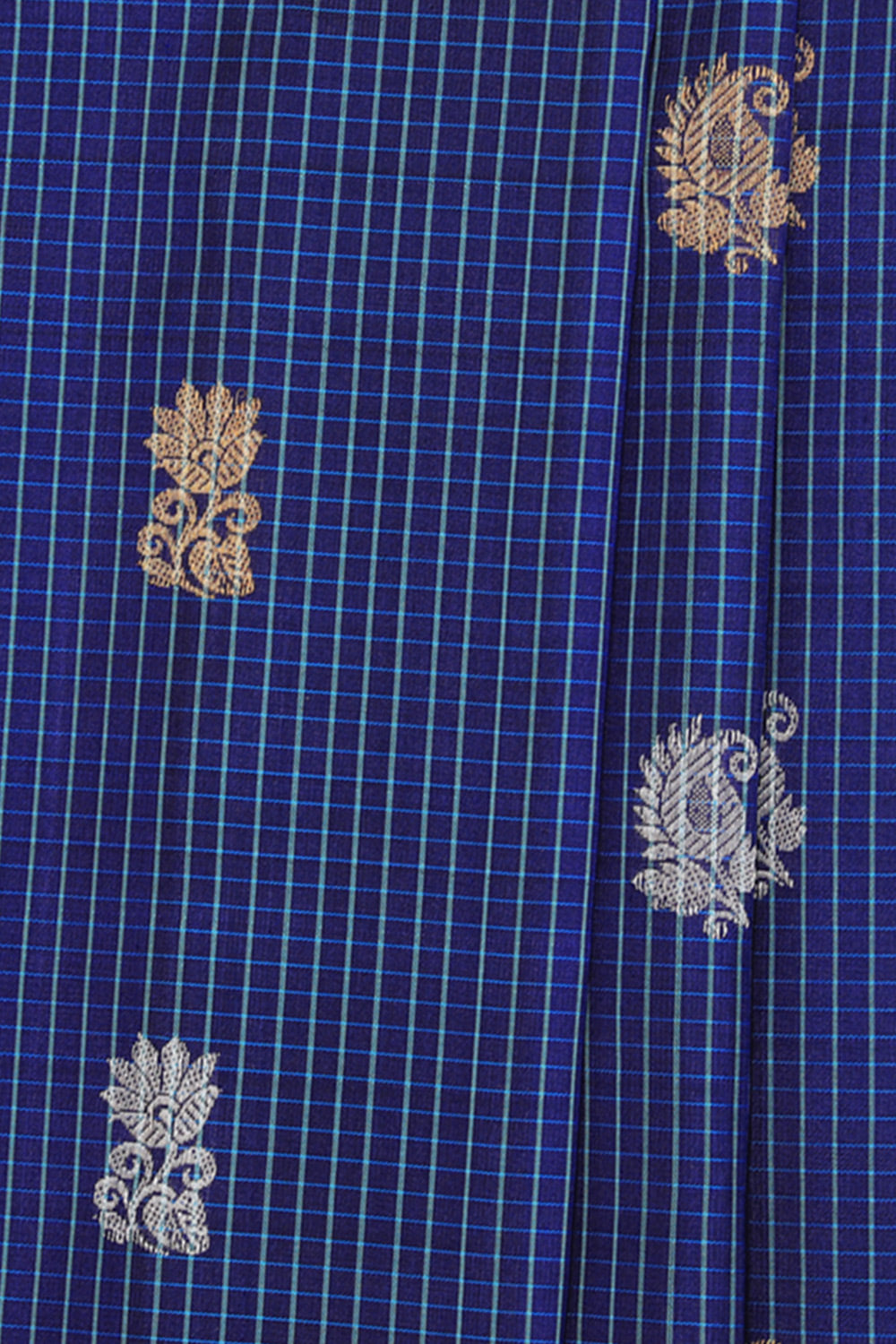 Gadwal Smoky Blue Saree