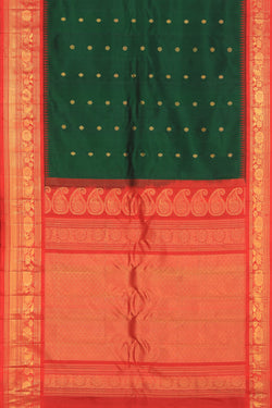 Image of Gadwal Silk Green Saree