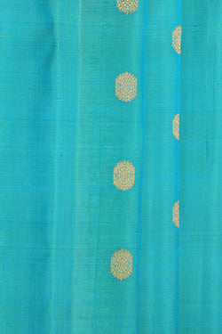 Image of Gadwal Sea Green Saree