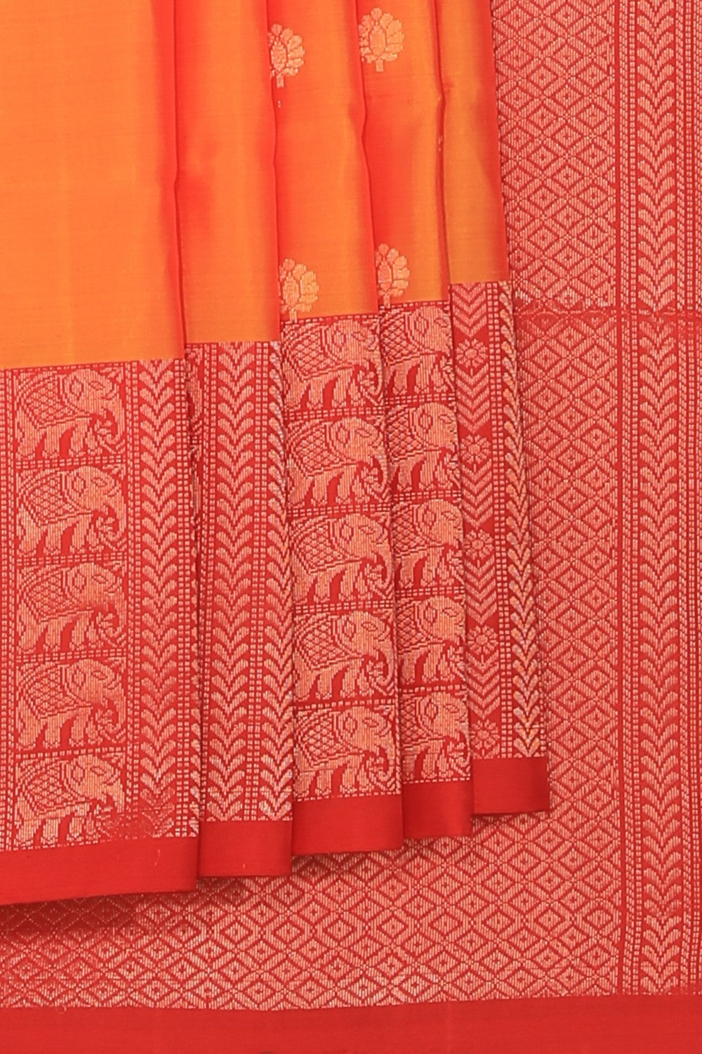 Collection of South Silk Mustard Saree in a gallery layout