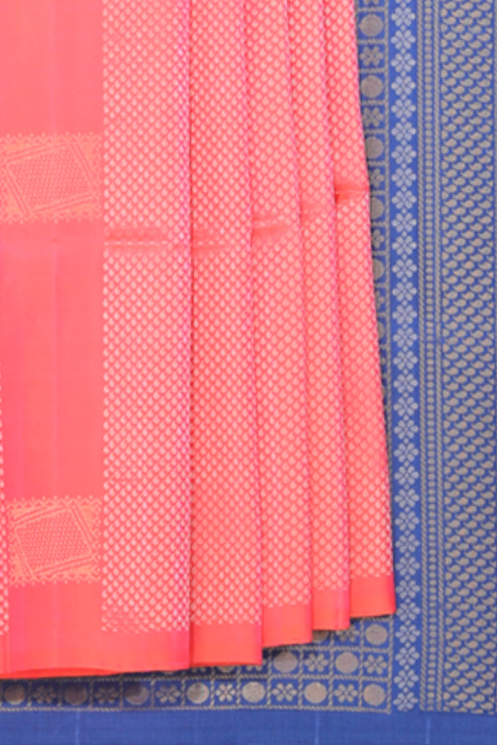 Collection of South Silk Coral-Pink Saree in a gallery layout