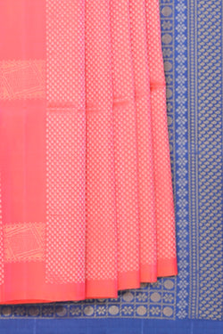 Collection of South Silk Coral-Pink Saree in a gallery layout