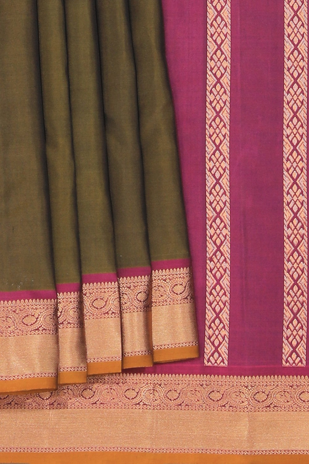 Collection of South Silk Green Saree in a gallery layout