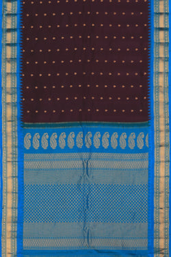 Image of Gadwal Silk Coffee Brown Saree