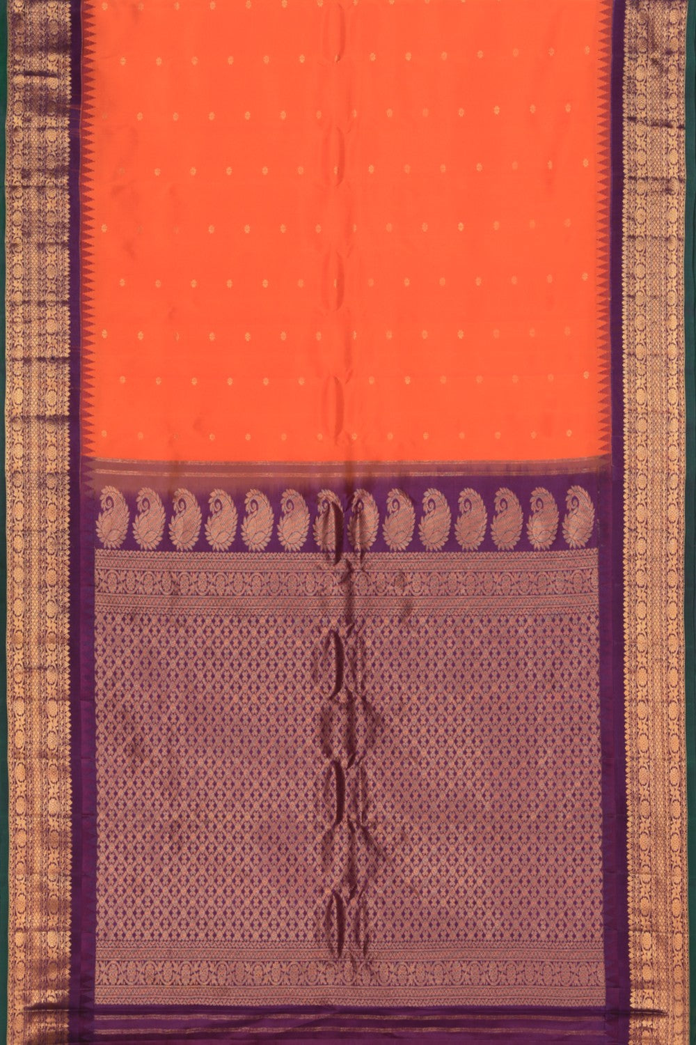 Gadwal Silk Orange Saree