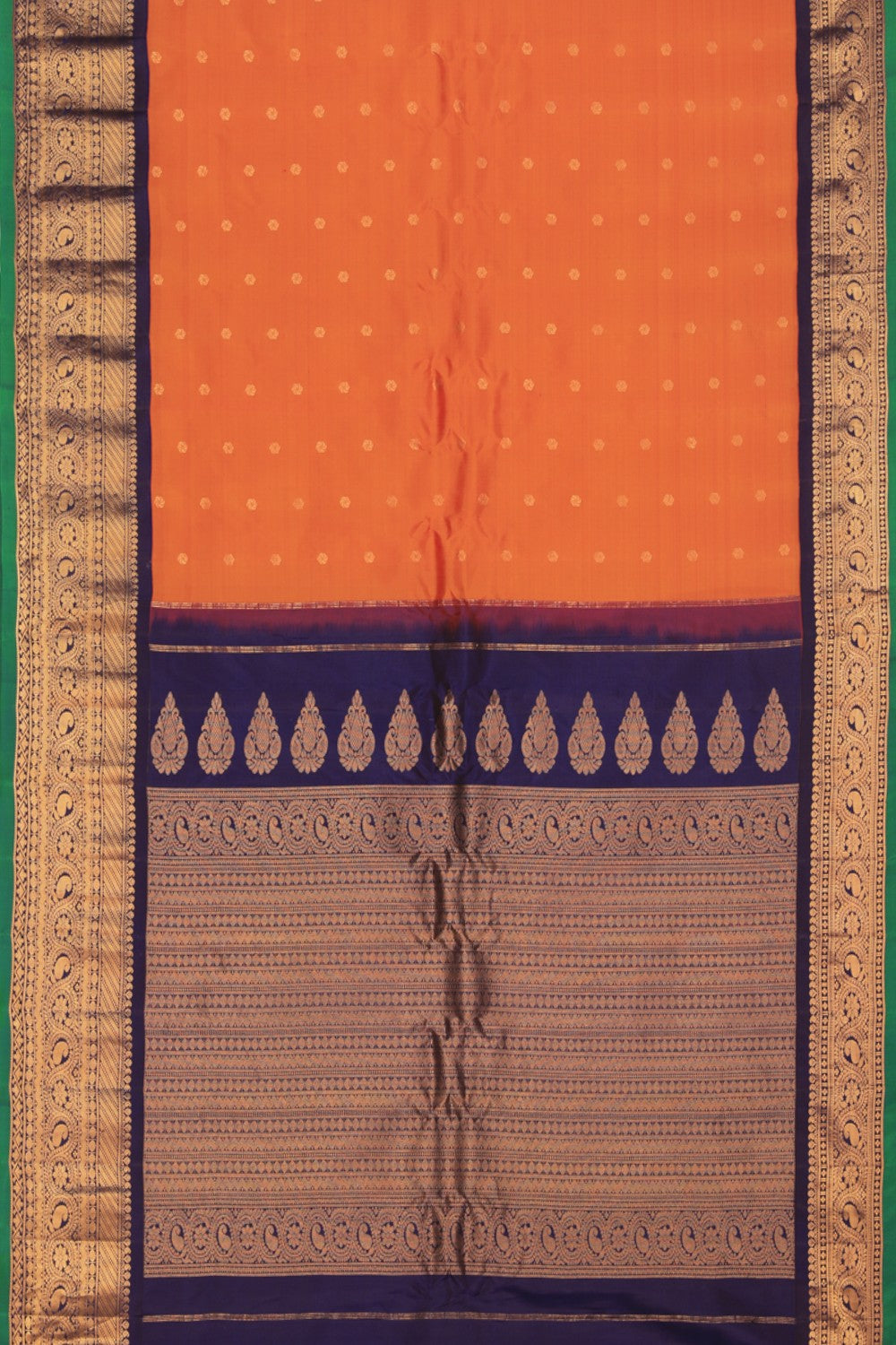 Gadwal Silk Orange Saree