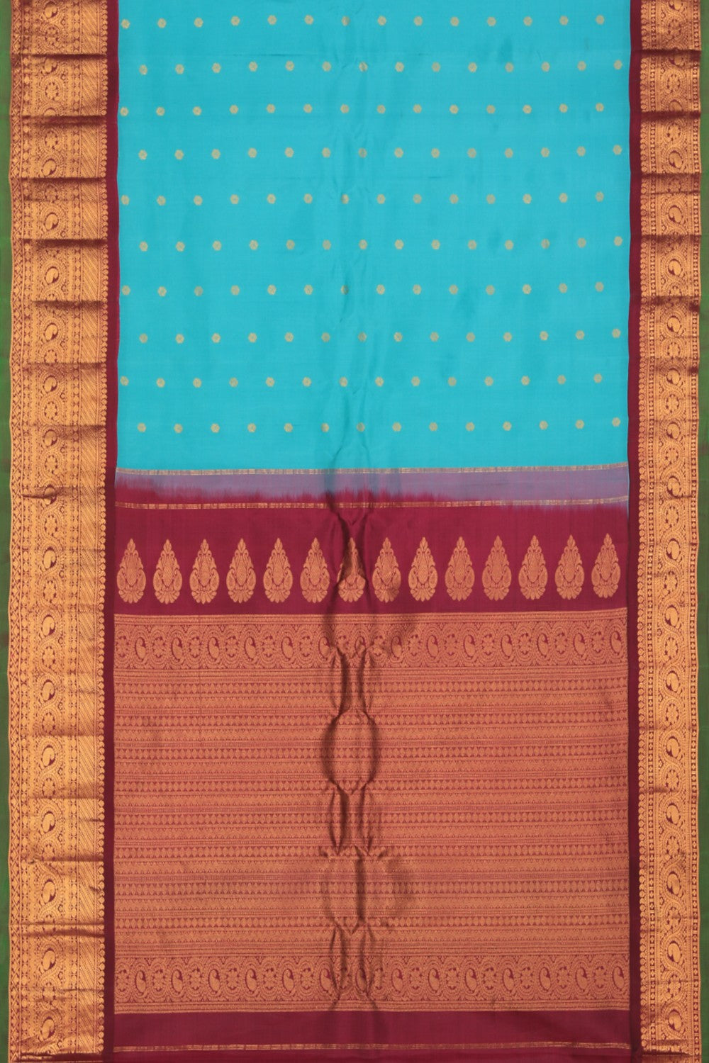 Gadwal Silk Sea Blue Saree