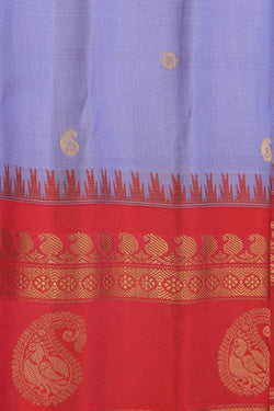 Image of Gadwal Silk Purple Saree