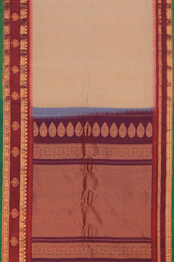 Image of Gadwal Silk Beige Saree