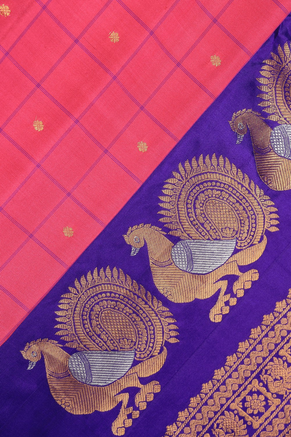 Gadwal Silk Pink Saree