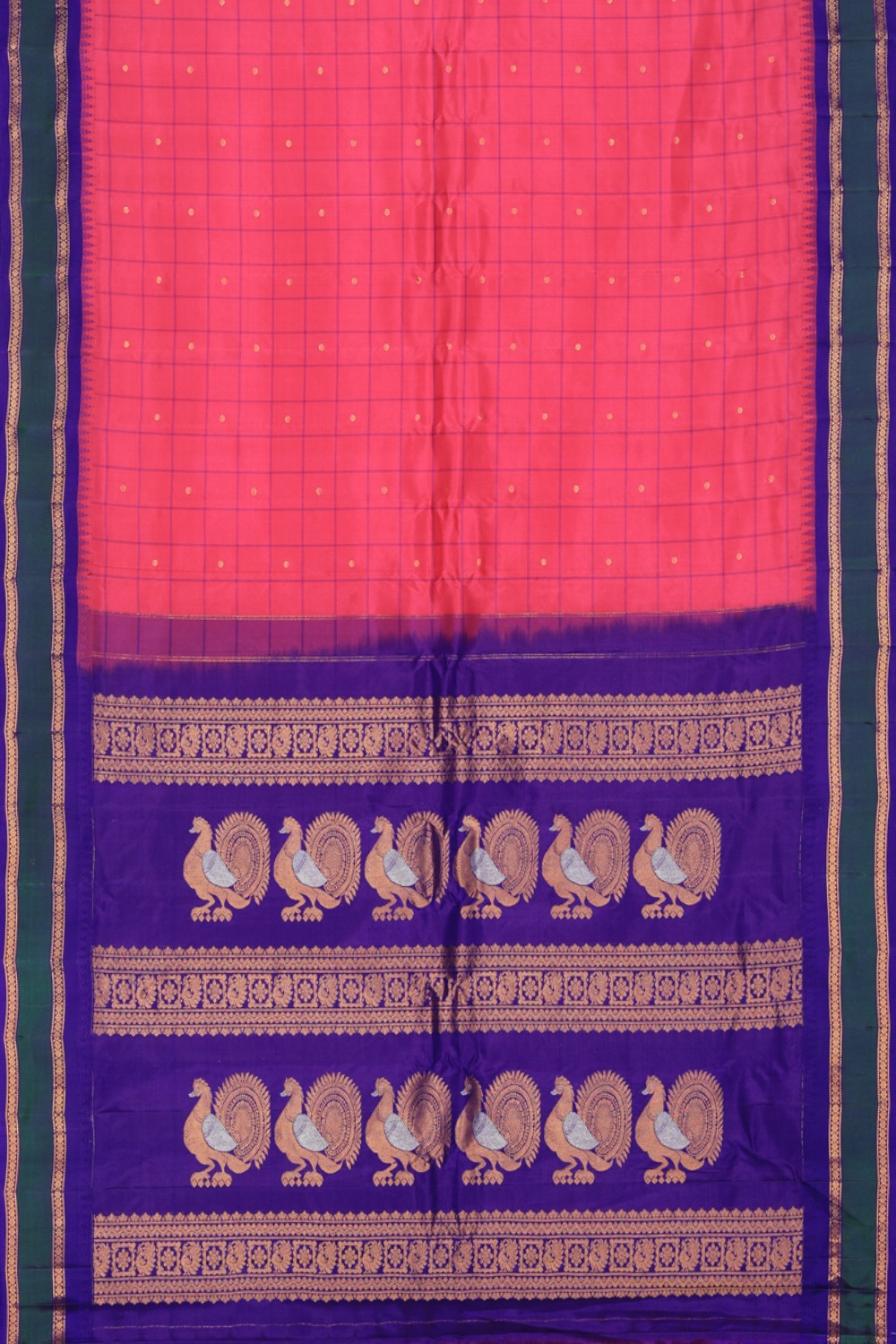 Gadwal Silk Pink Saree