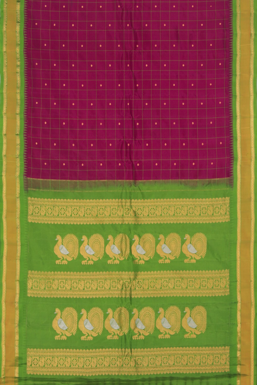 Gadwal Silk Plum Violet Saree