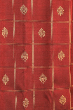 Image of Gadwal Silk Maroon Saree