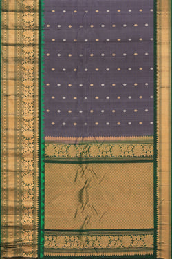 Image of Gadwal Silk Grey Saree