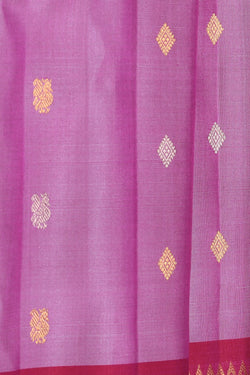 Image of Gadwal Silk Purple Saree