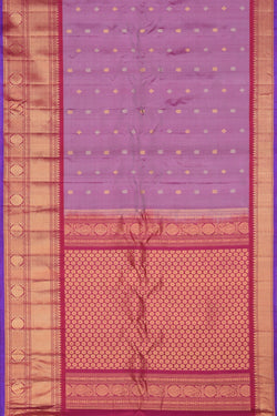 Image of Gadwal Silk Purple Saree