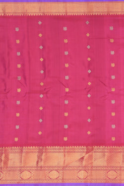 Image of Gadwal Silk Purple Saree