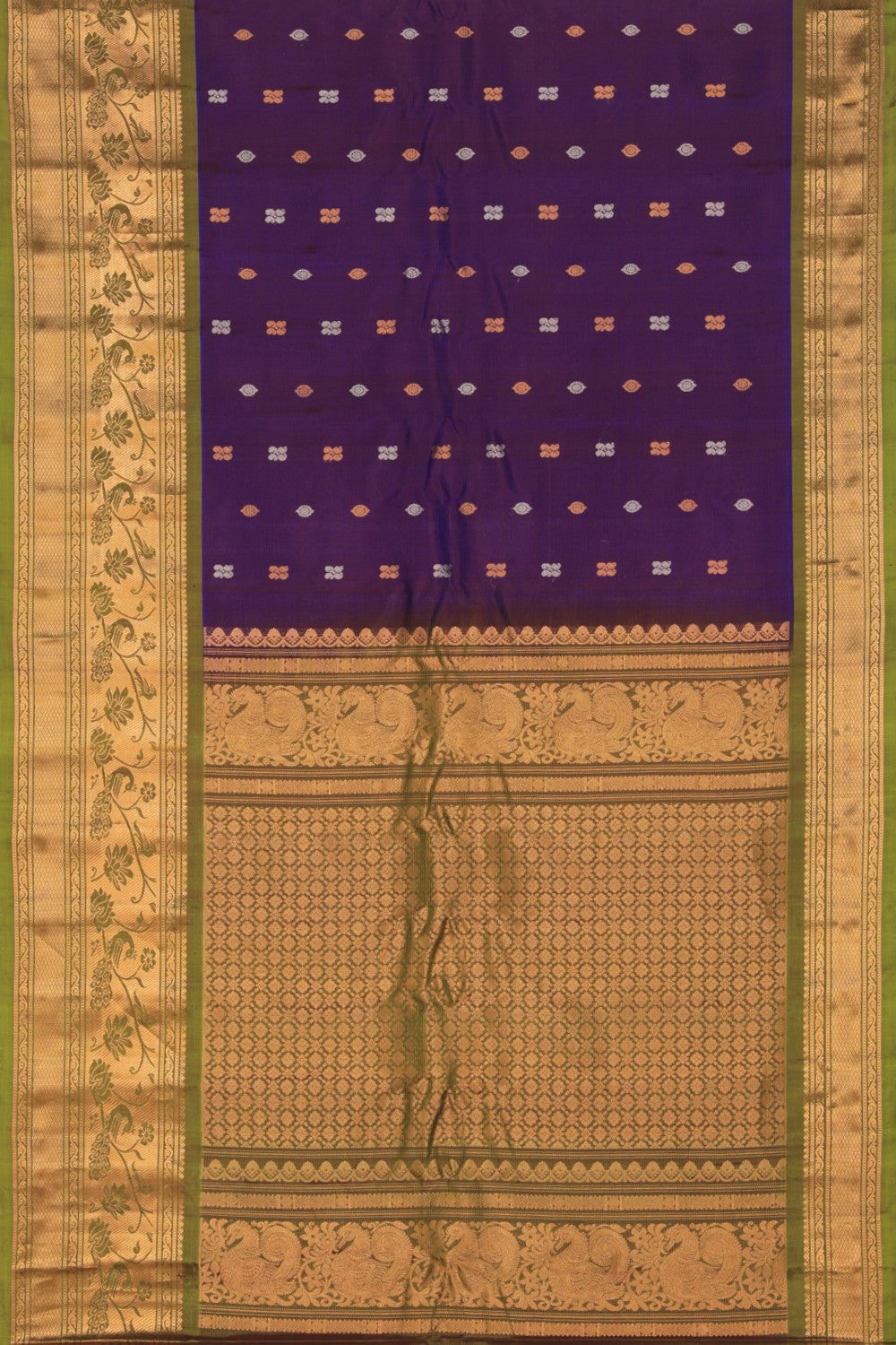 Gadwal Silk Violet Saree