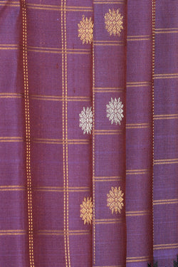 Image of Gadwal Silk Purple Saree