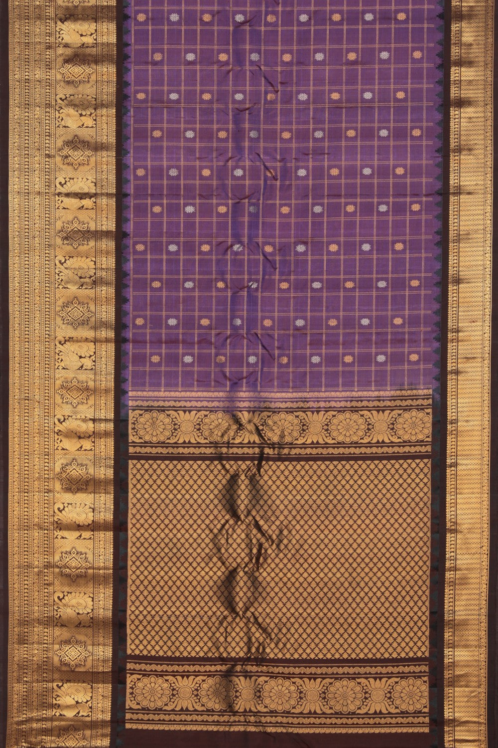 Gadwal Silk Purple Saree