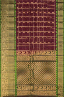 Image of Gadwal Silk Purple Saree