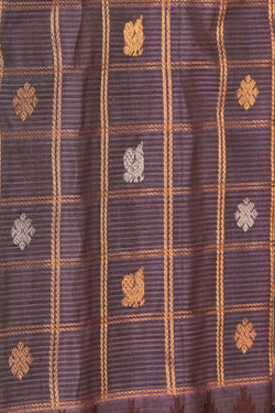 Image of Gadwal Silk Purple Saree