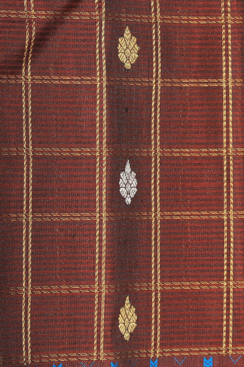 Image of Gadwal Silk Maroon Saree