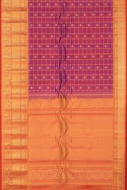 Image of Gadwal Silk Purple Saree