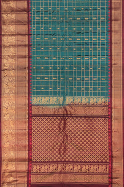 Image of Gadwal Silk Green Saree