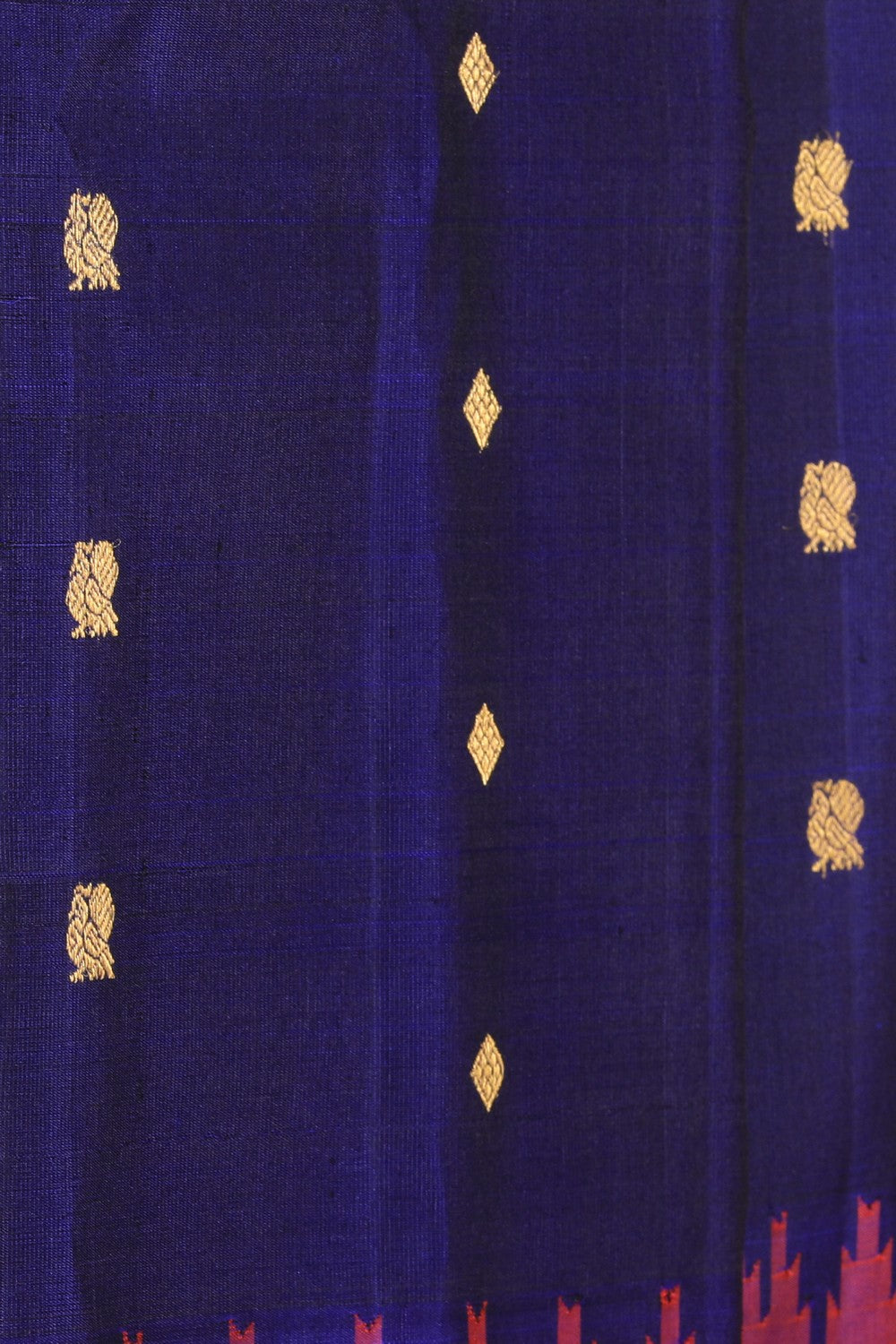 Gadwal Silk Indigo Blue Saree