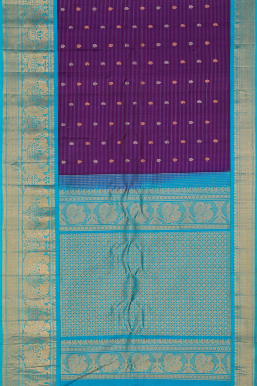 Gadwal Silk Violet Saree