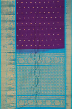 Image of Gadwal Silk Violet Saree