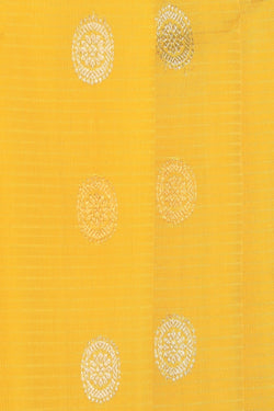 Image of Gadwal Silk Yellow Saree