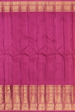 Image of Gadwal Silk Yellow Saree