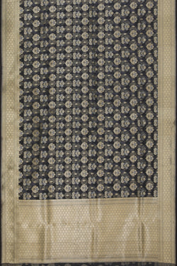 Image of Kora Silk Black Saree