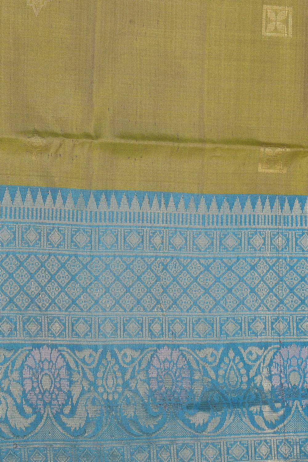 Collection of South Silk Light Green Saree in a gallery layout