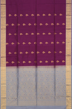 Collection of South Silk Violet Saree in a gallery layout