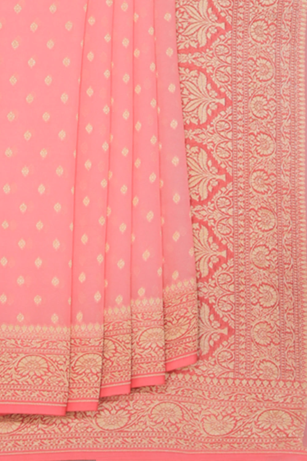 Collection of Banarasi Georgette Light Pink Saree in a gallery layout