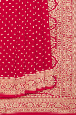 Collection of Banarasi Georgette Magenta Saree in a gallery layout