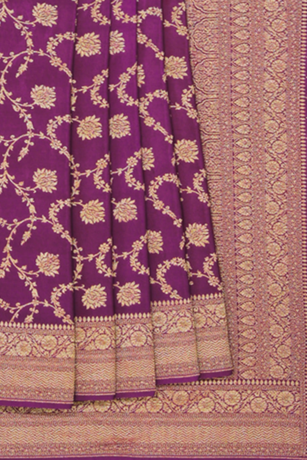 Collection of Banarasi Georgette Purple Saree in a gallery layout