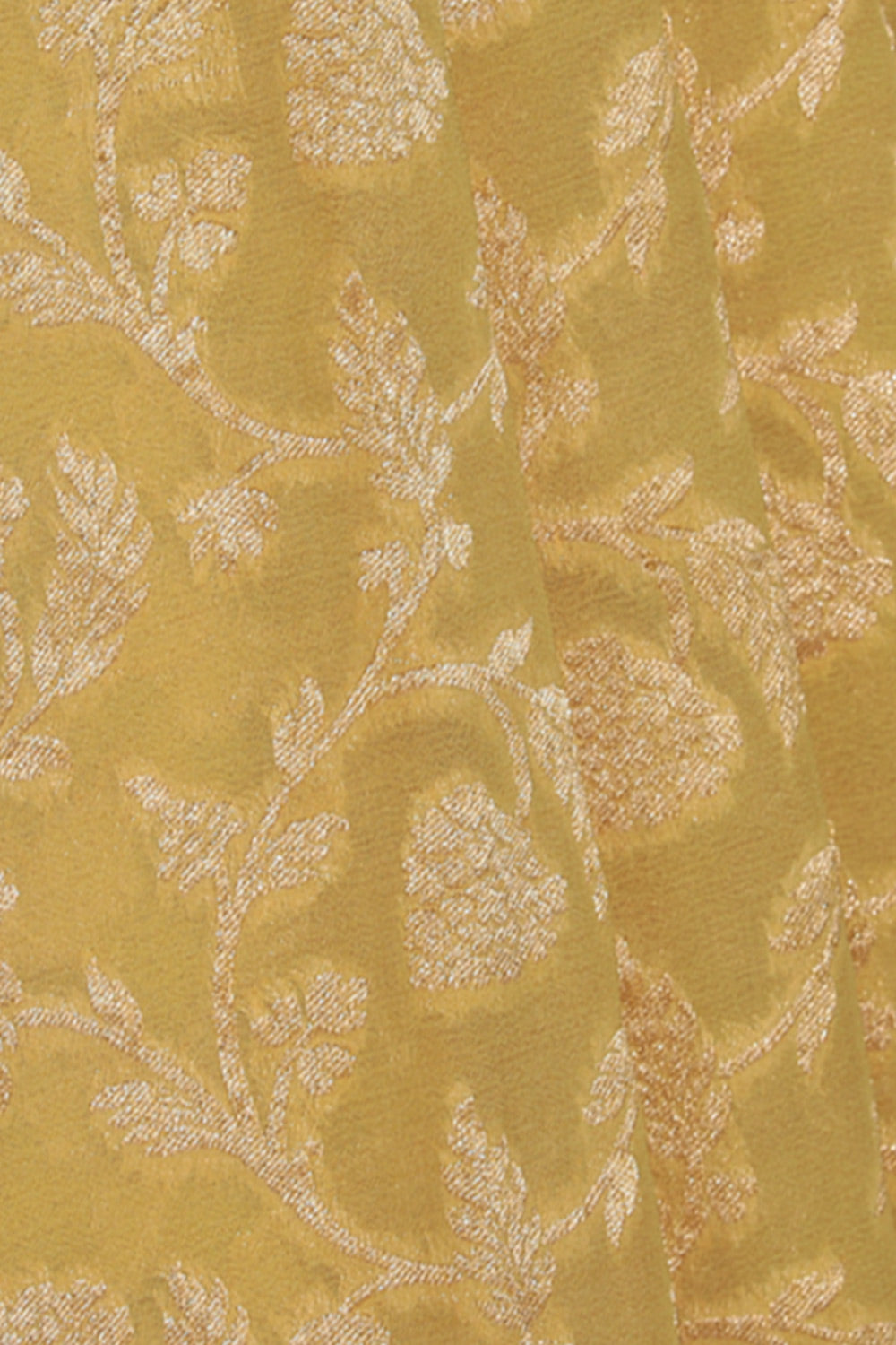 Collection of Banarasi Georgette Haldi Yellow Saree in a gallery layout