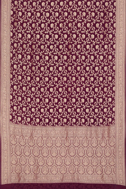 Collection of Banarasi Georgette Violet Saree in a gallery layout